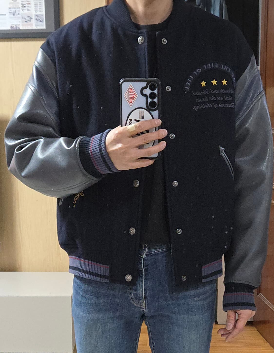 (착샷) 커버낫 x 랭글러 바시티 스타디움 자켓 상품이미지9