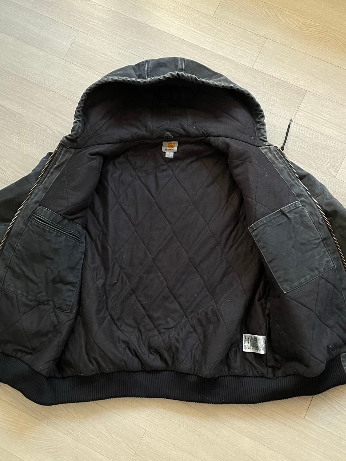 칼하트 j130 BLK 블랙 액티브 자켓 샌드스톤 carhartt 상품이미지7