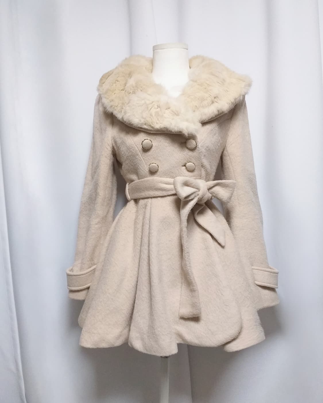 잉그니 플레어롱코트 라떼히메로맨틱갸루 캐캐체 핀터깔 달천 대장y2k 로리 상품이미지1