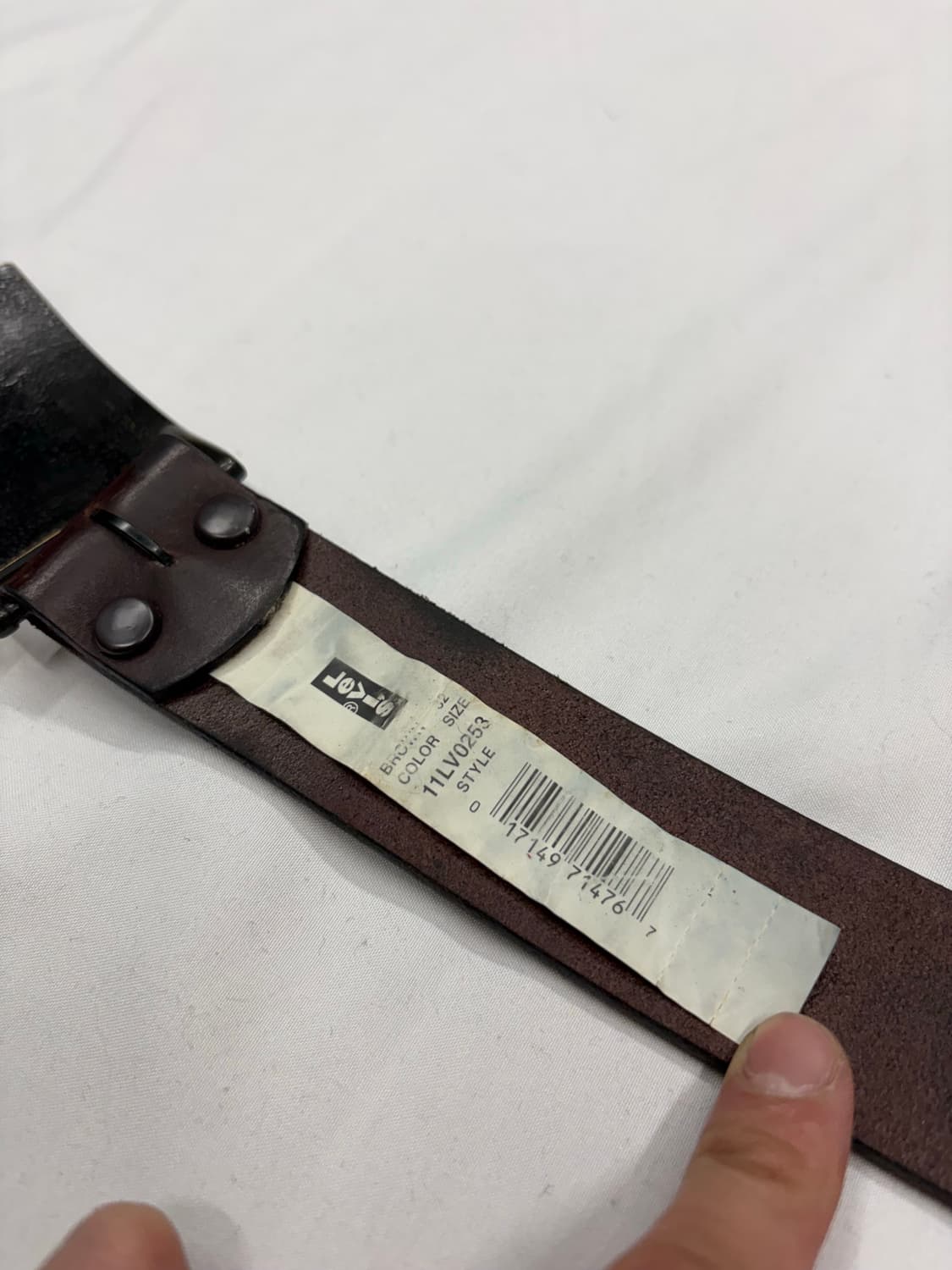 리바이스 빈티지  웨스턴 브라운 레더 금장 버클 벨트 Levi’s 상품이미지5