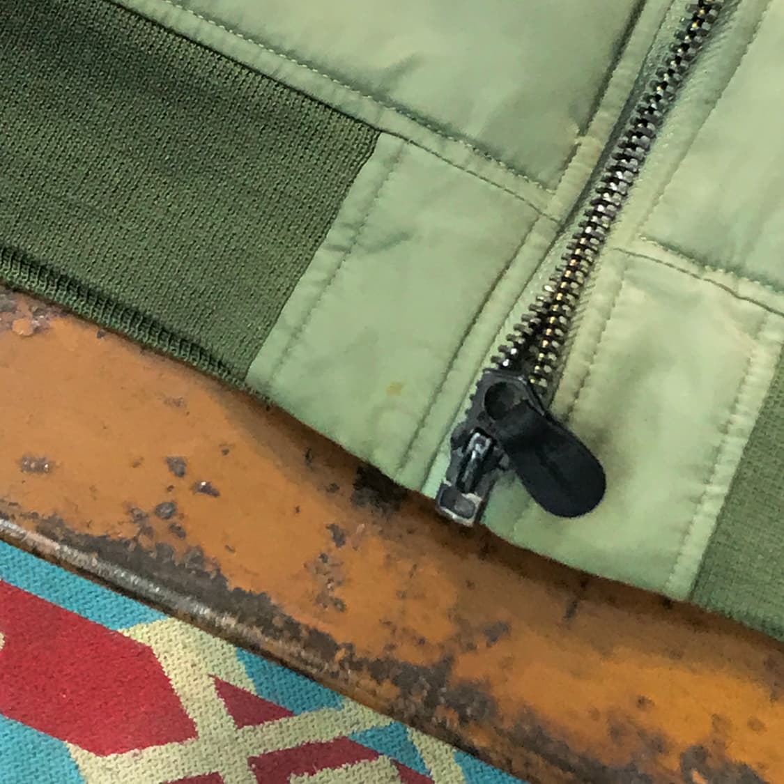 프로퍼 카키 집업 플라이트 자켓 베스트 남성 105 사이즈 상품이미지6