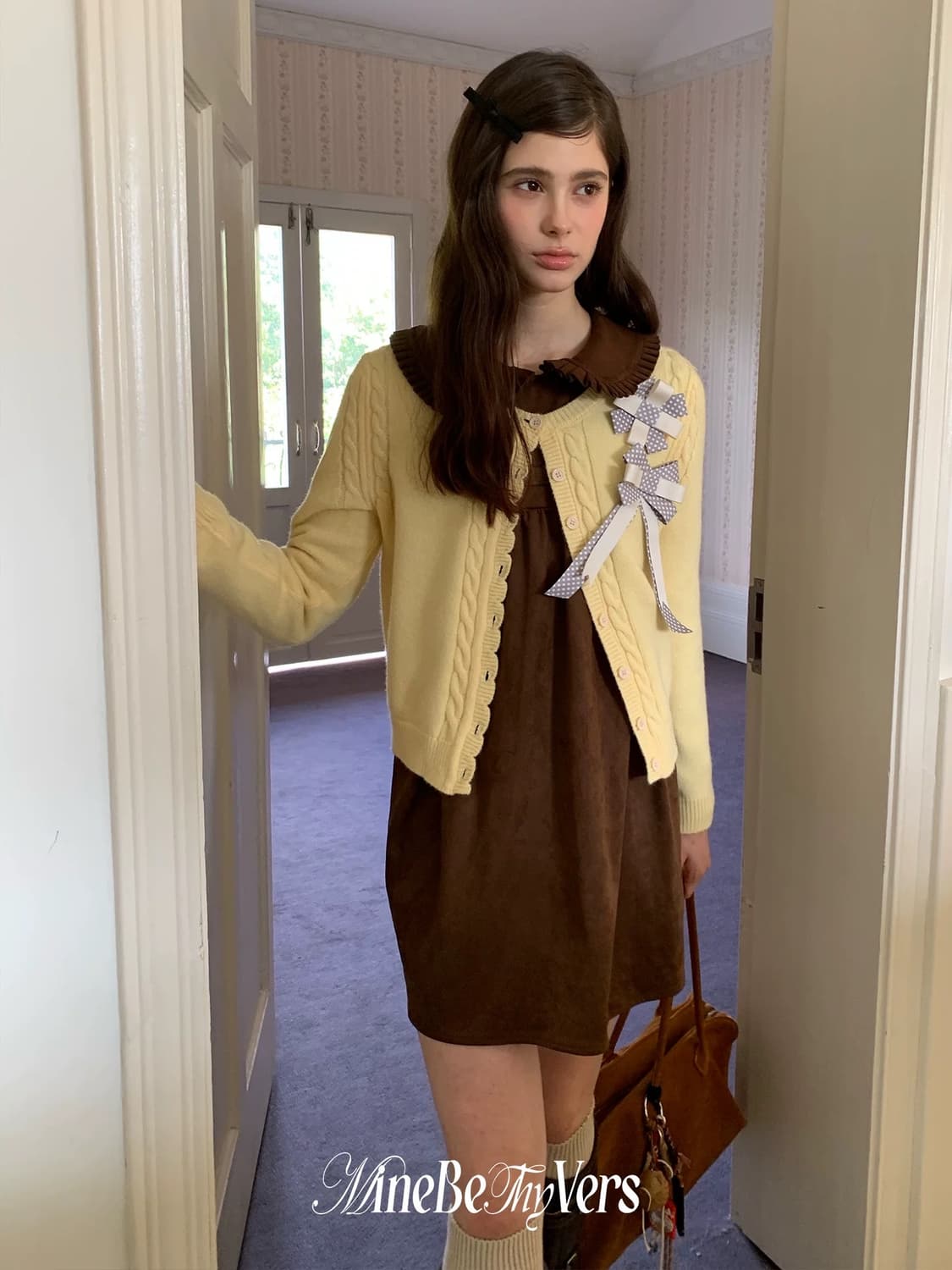 MineBeThyVers 니트 + 원피스 세트 상품이미지1