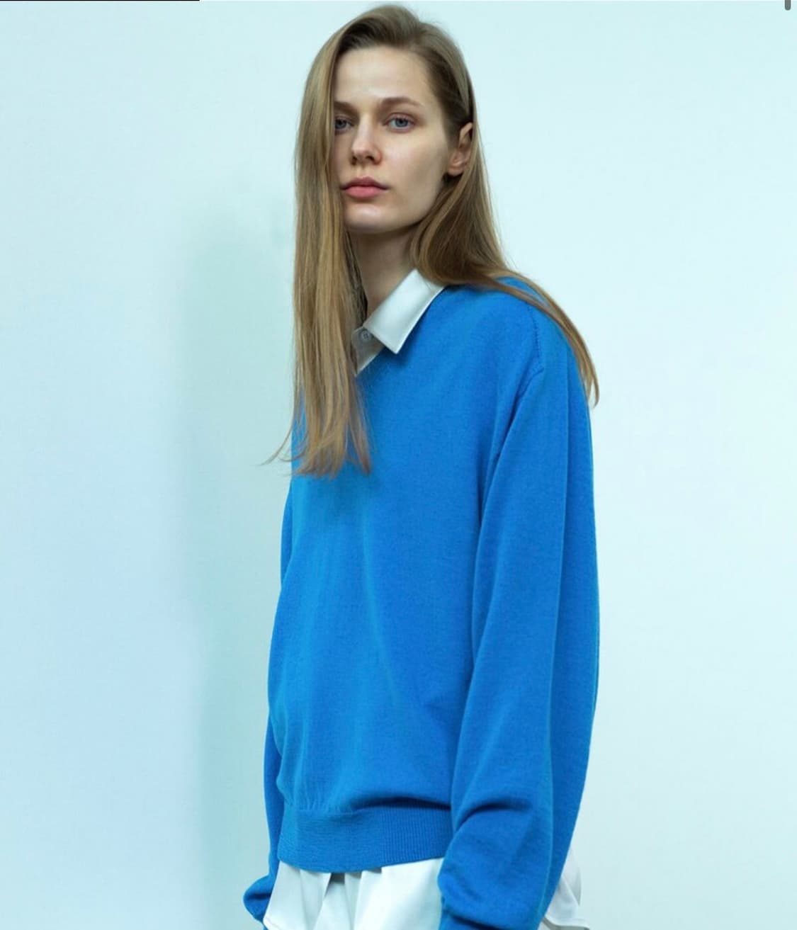 lfm 엘에프엠 v-neck knit sweater blue 상품이미지1