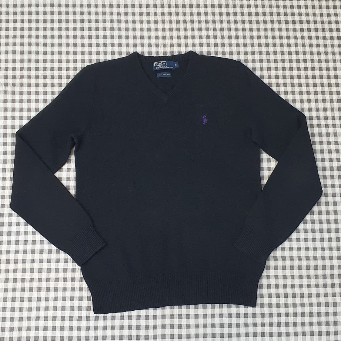 폴로 랄프로렌 램스울100 브이넥 니트 남자95 상품이미지1