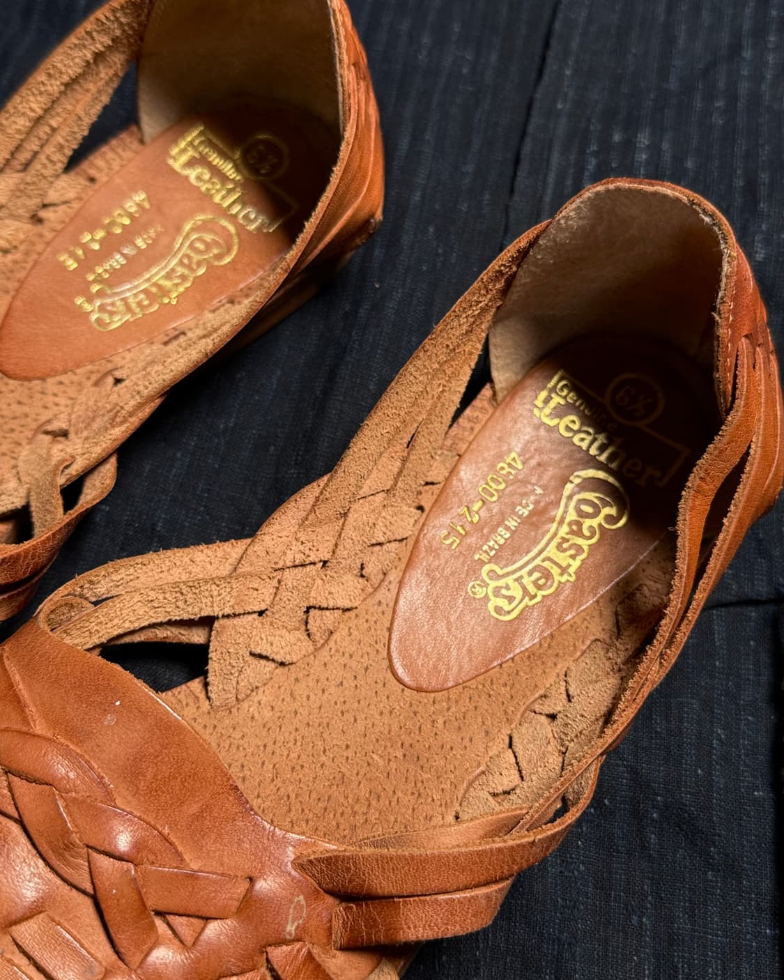 90's 카스터스 레더 후리체 샌등 6 1/2 상품이미지4