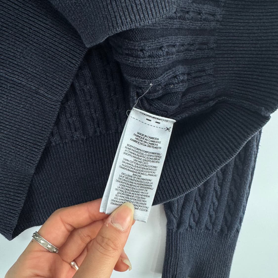 Polo 폴로 화이트 포니 네이비 케이블 니트 가디건 상품이미지6