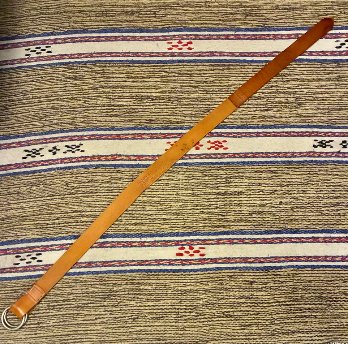 (29~34)90s japan 타케오키쿠치 카우 레더 더블 D링 가죽벨트 상품이미지7