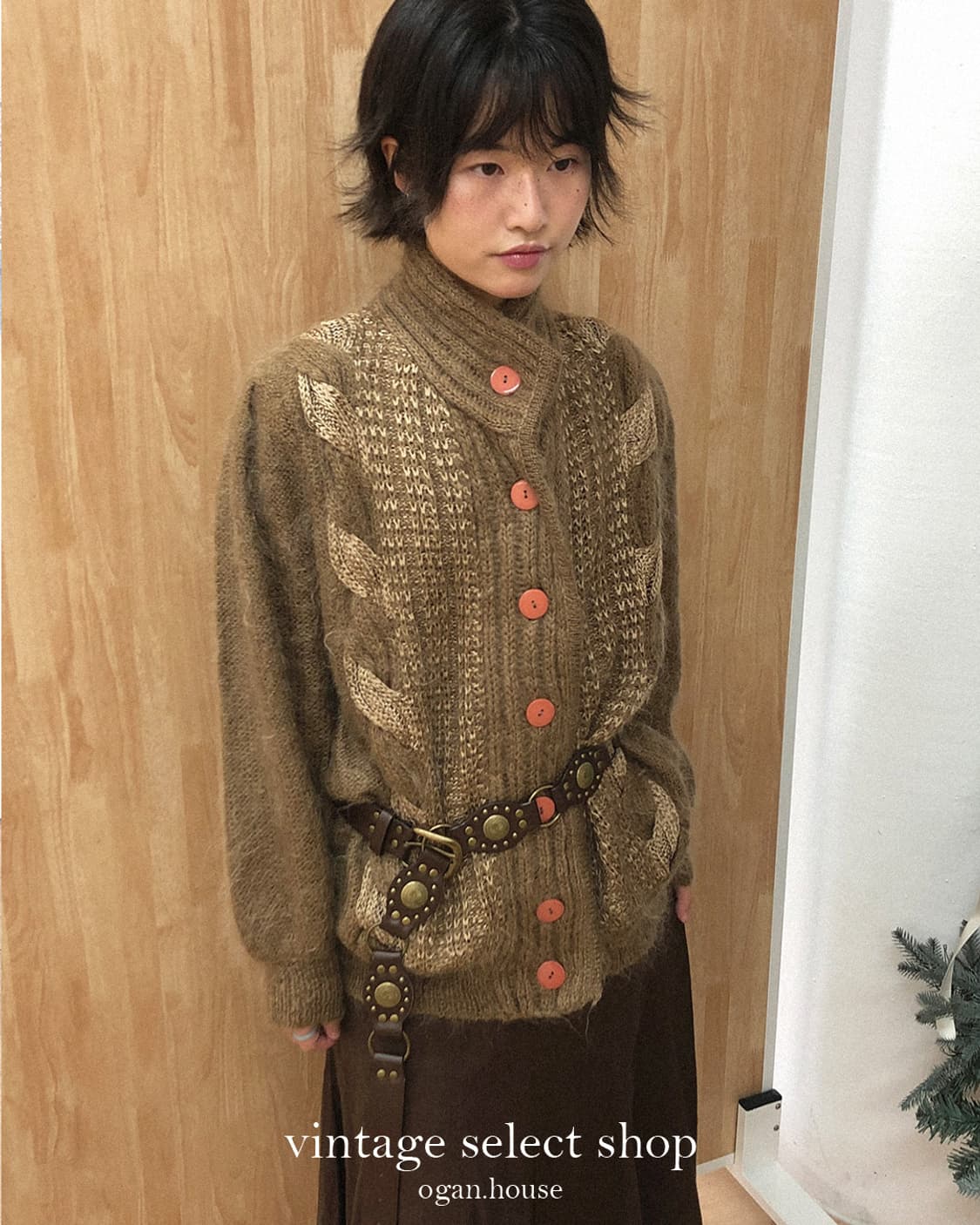 vintage winter tree cardigan 상품이미지3