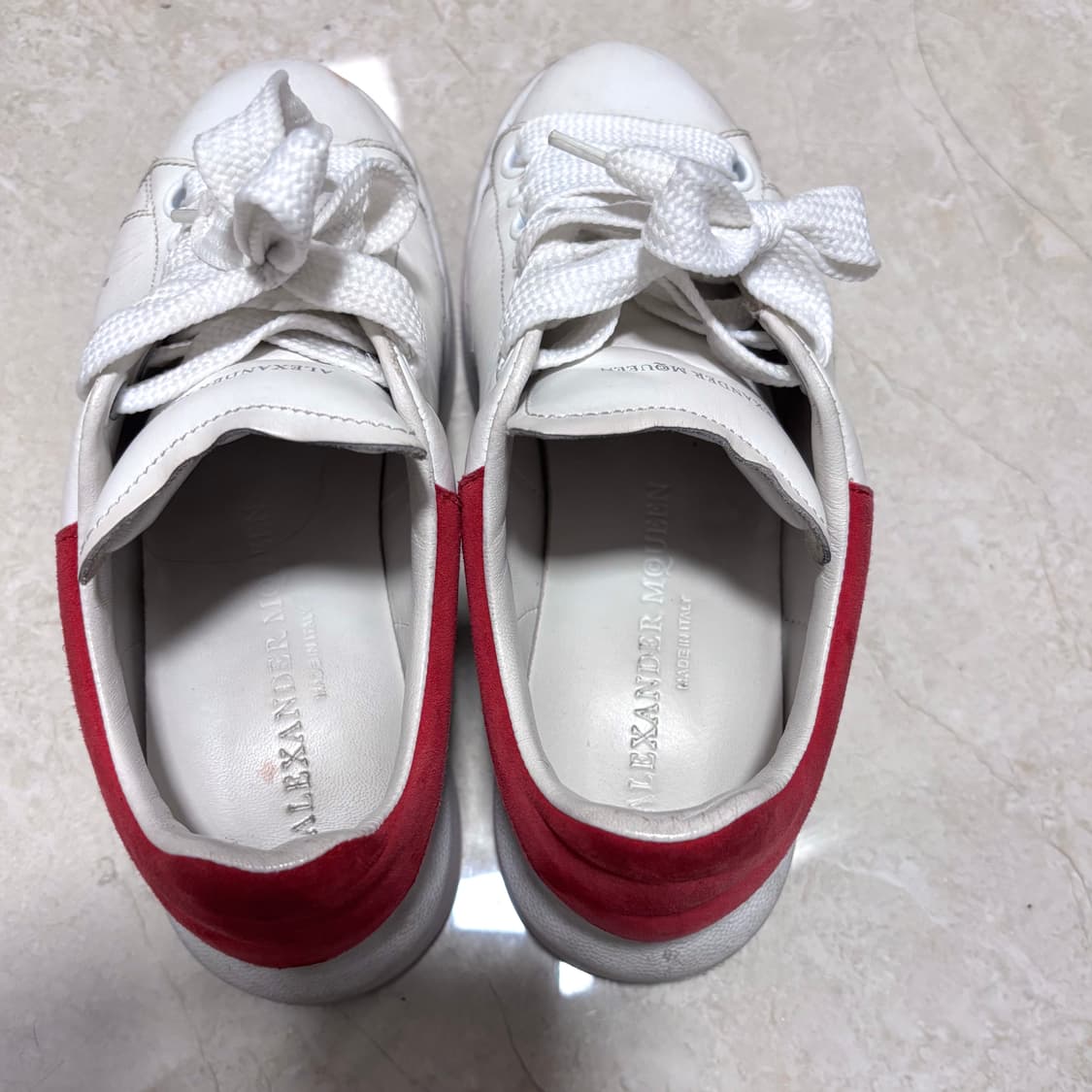 정품) 알렉산더맥퀸 오버솔 스니커즈 레드 상품이미지4