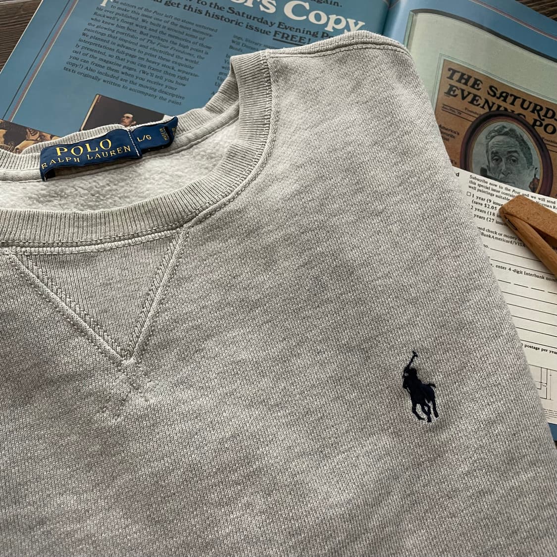 폴로 랄프로렌 그레이 기모 스웻셔츠 상품이미지1