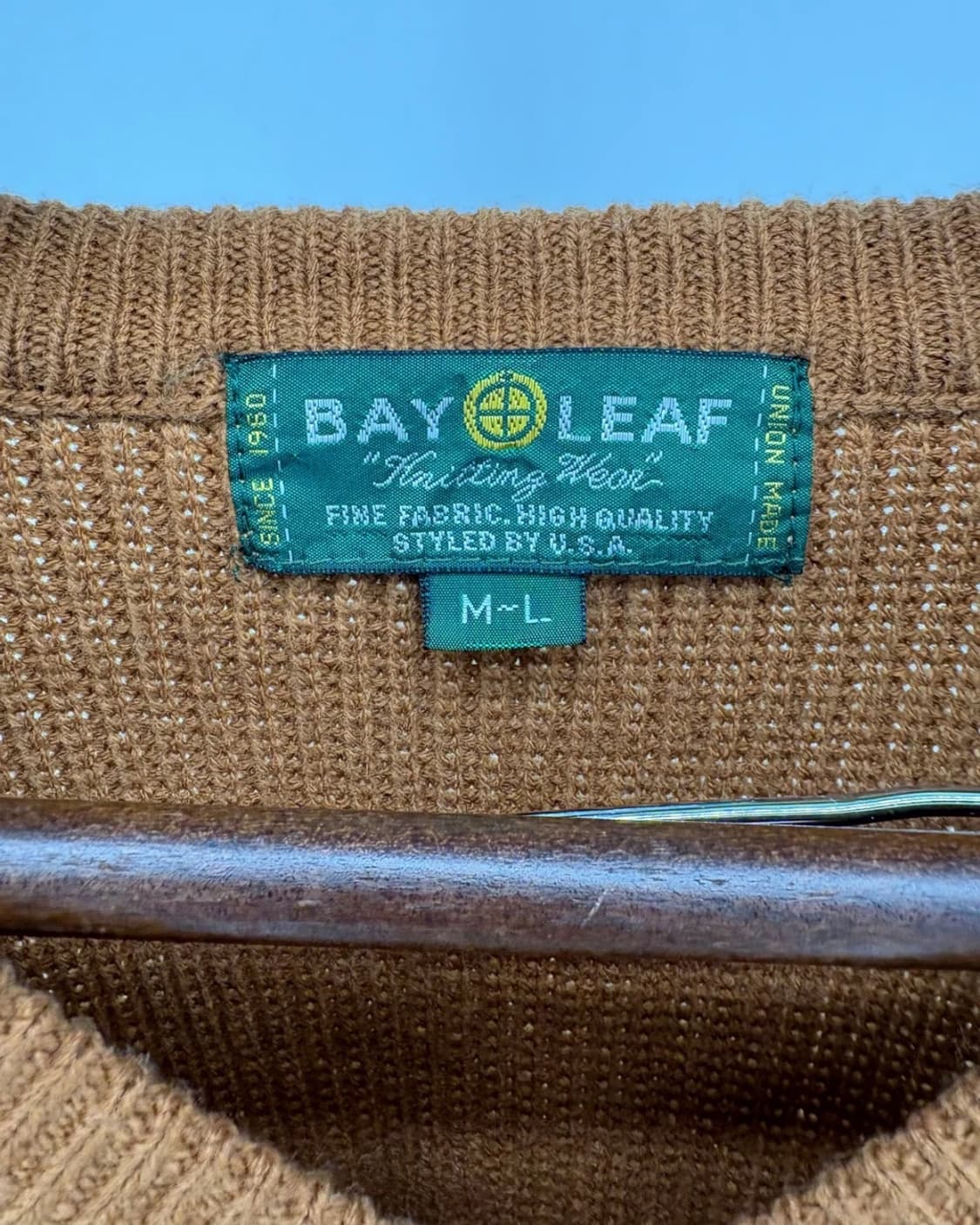 🍂 BAY LEAF 빈티지 브라운 니트 (M~L) 상품이미지4