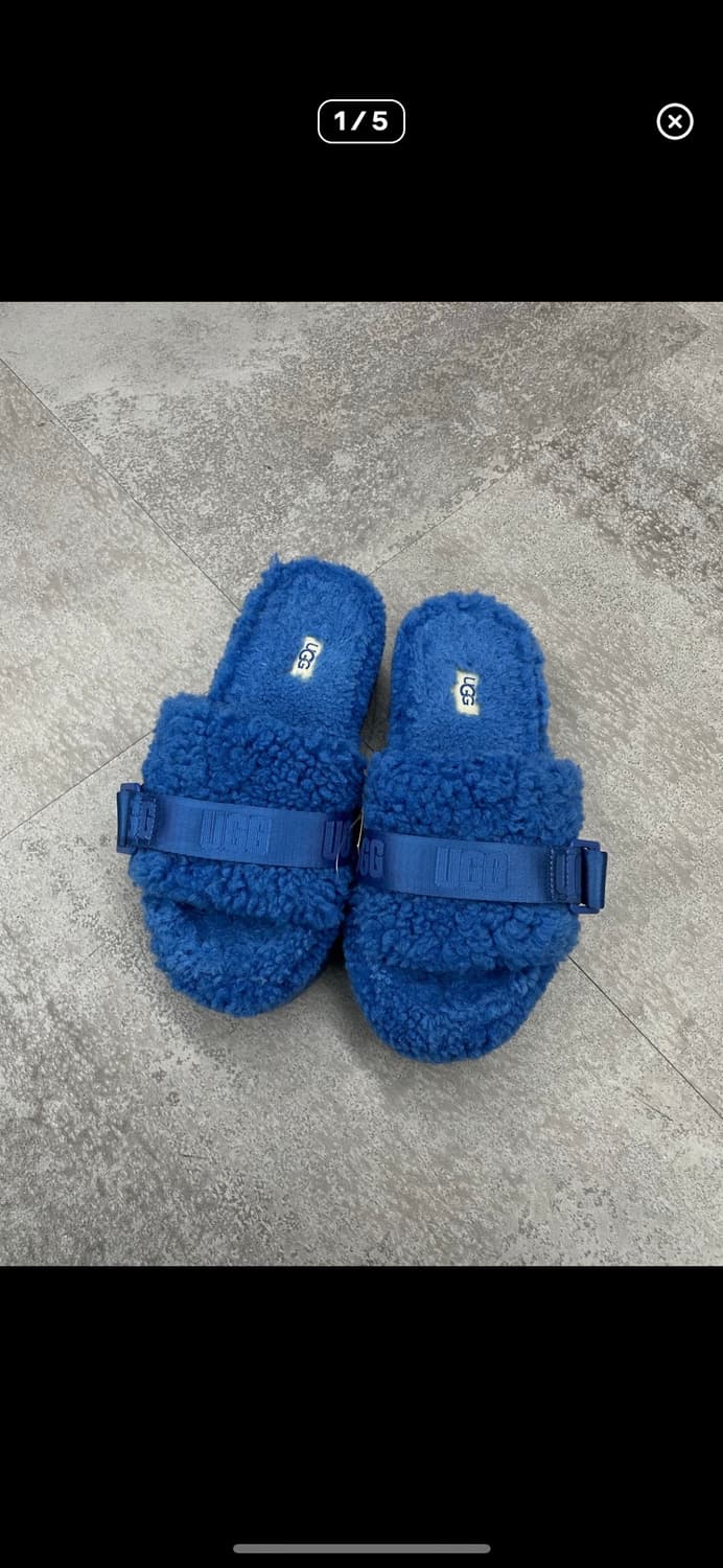 어그 플러피타 플랫폼 블루 슬라이드 A3462 상품이미지1