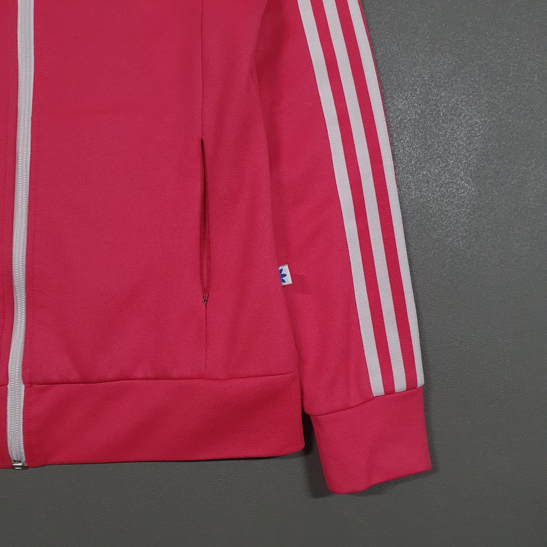 여성 90) 아디다스 유로파 져지 희귀 핑크 벨벳 로고 트랙탑 져지 자켓 상품이미지5