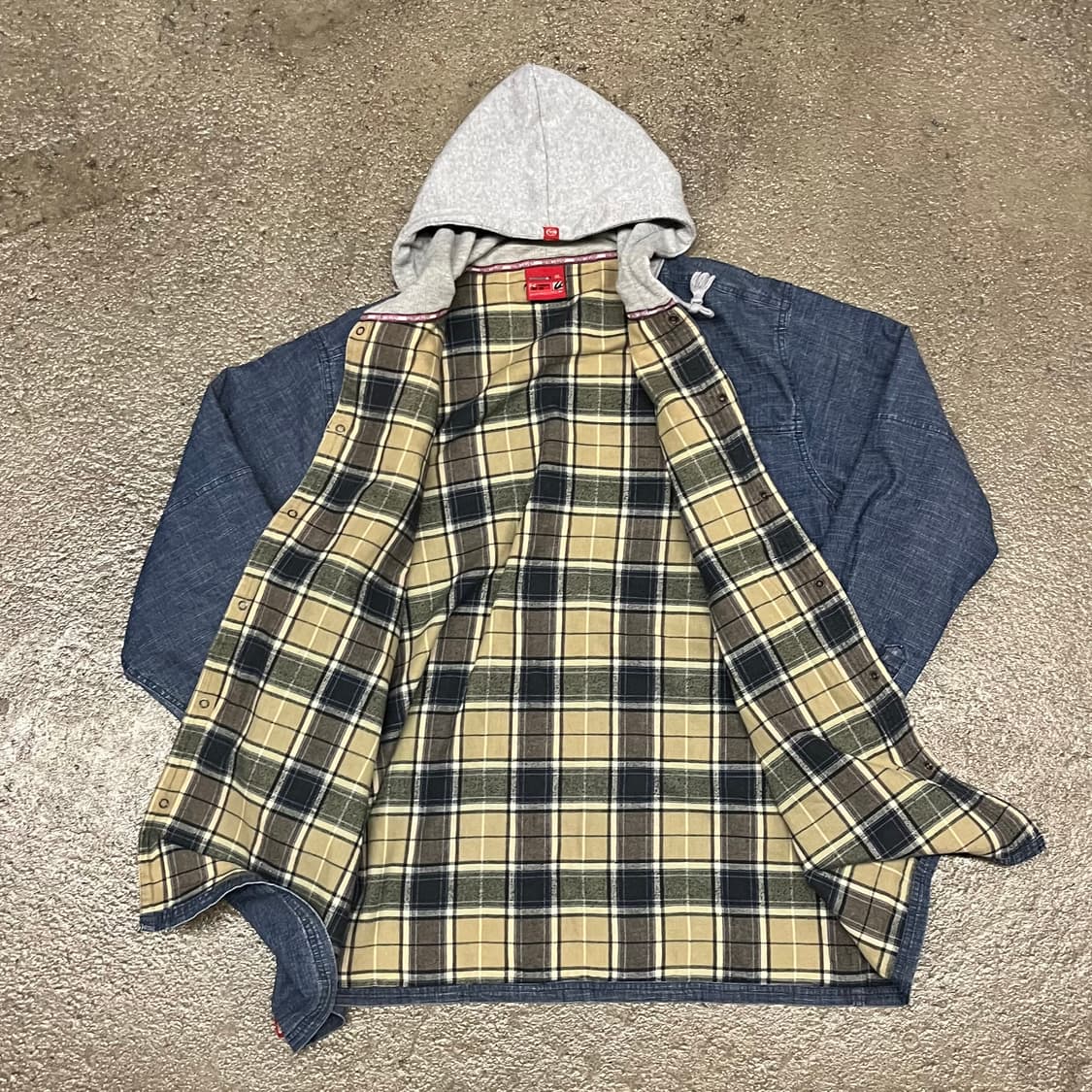00s 퀵실버 데님 레이어드 셔츠 (110) 상품이미지3
