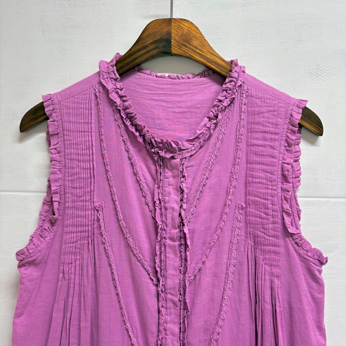 Ray Beams 핑크 레이스 프릴 코튼 원피스 JPN 상품이미지2