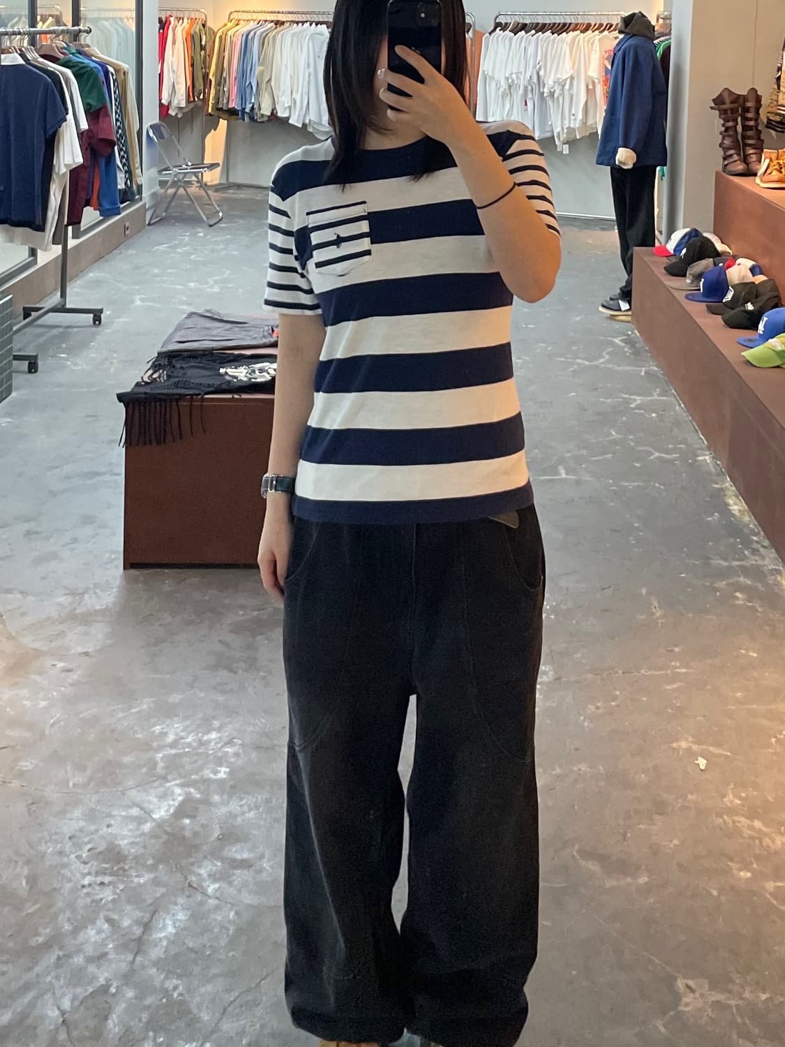 폴로 랄프로렌 배색 단가라 반팔 티셔츠 H1237 상품이미지1