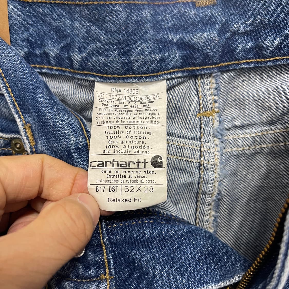 Carhartt B17 DST denim 32x28 상품이미지4