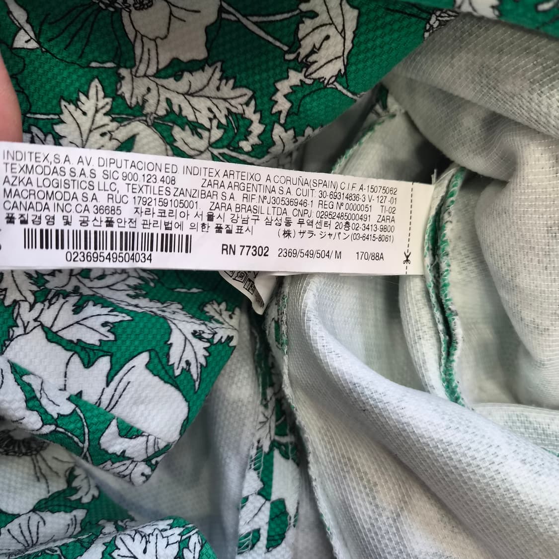 M) ZARA 자라 플라워 나염 원피스 상품이미지6