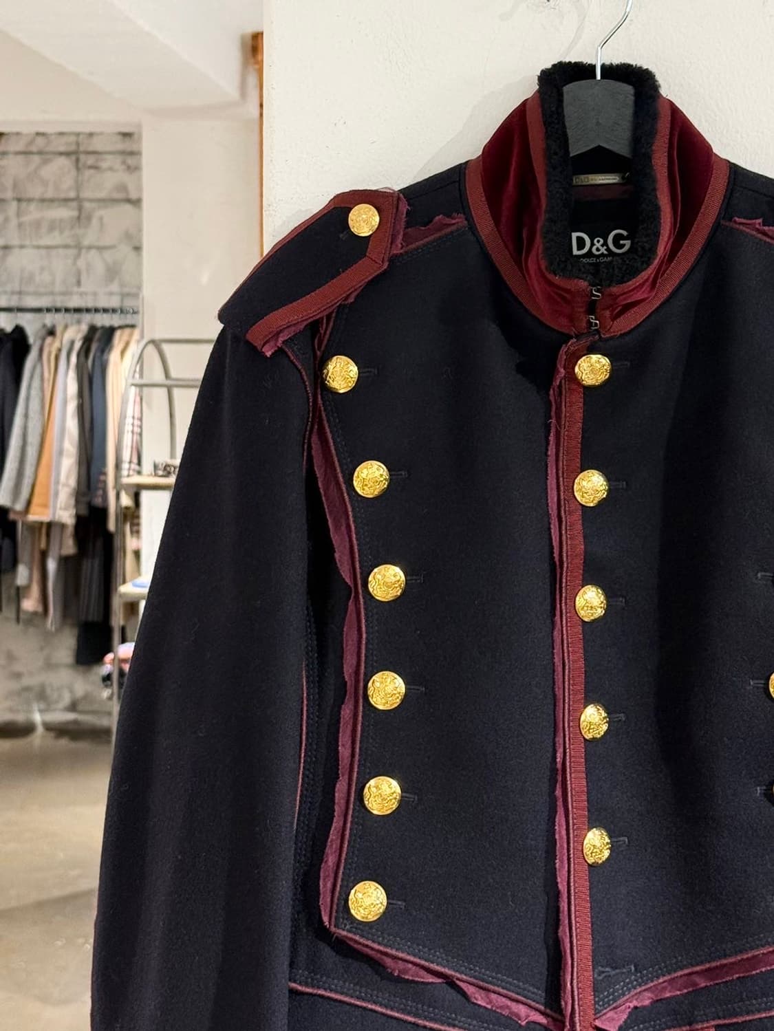 돌체앤가바나 네이비 나폴레옹 라나버진울 코트 상품이미지2