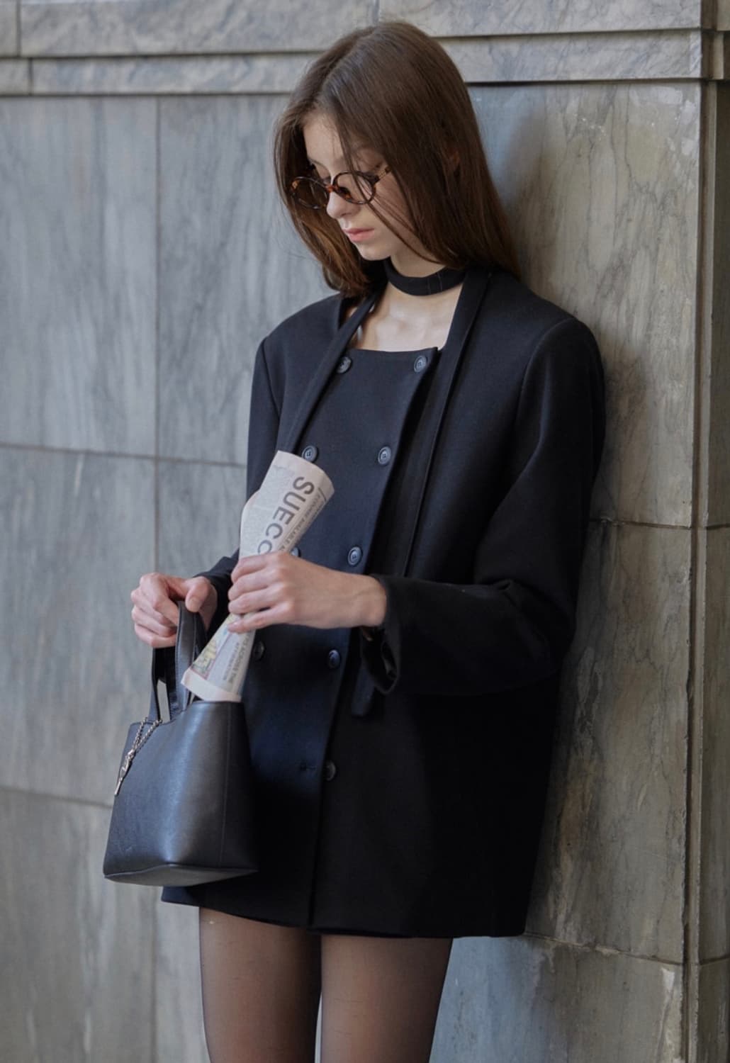 레터프롬문 토프 스카프 더블 울 자켓 상품이미지4