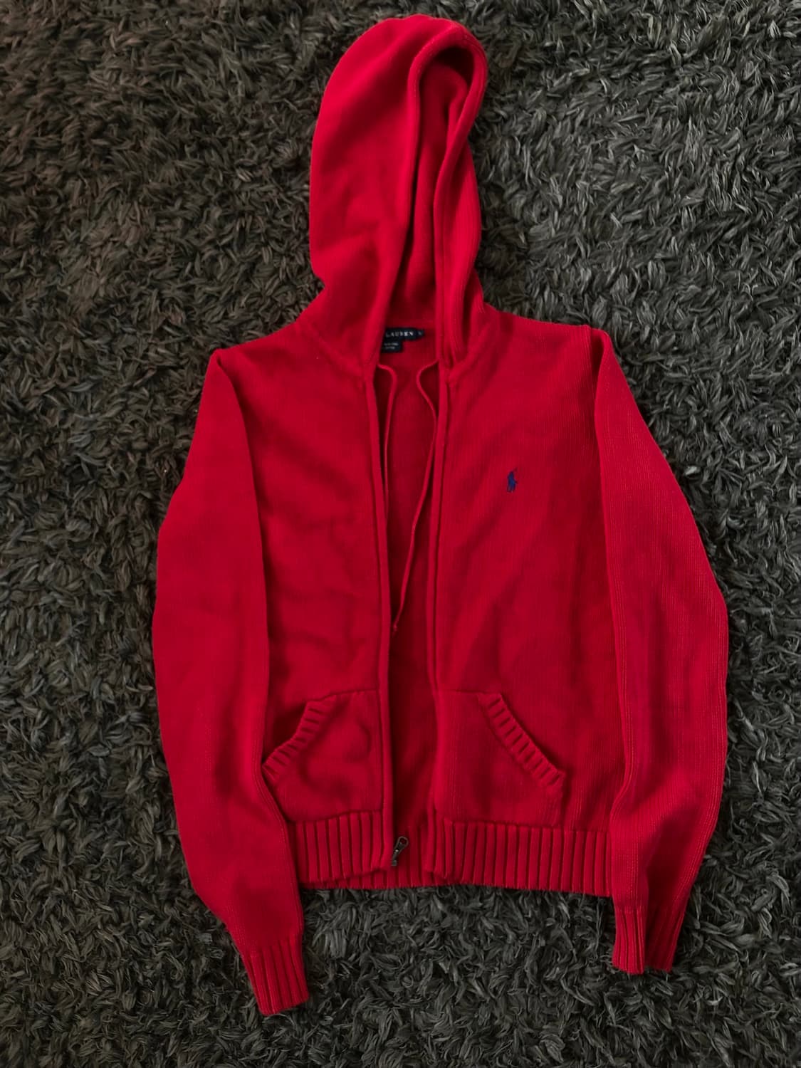 폴로 레드 후드집업 상품이미지1