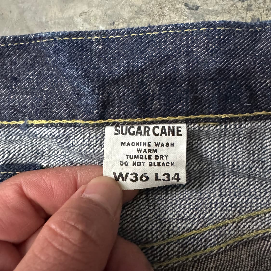 [38] Sugar Cane Aloha Denim 셀비지 투톤 팬츠 상품이미지10