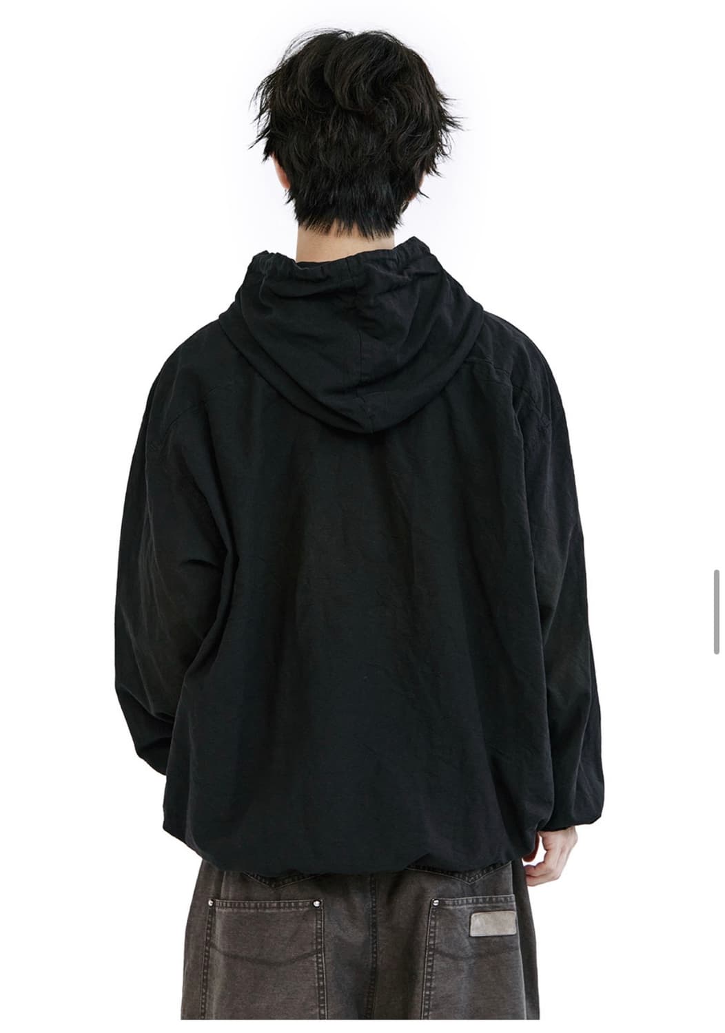 폴리테루 zip hoodie parka used black 3size 상품이미지4