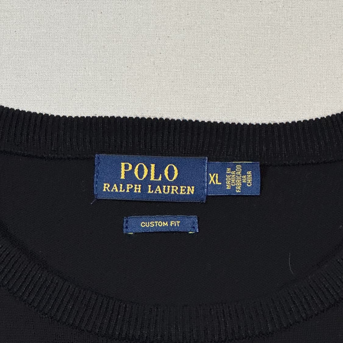 XL) 폴로 랄프로렌 라운드넥 코튼 니트 블랙 상품이미지7