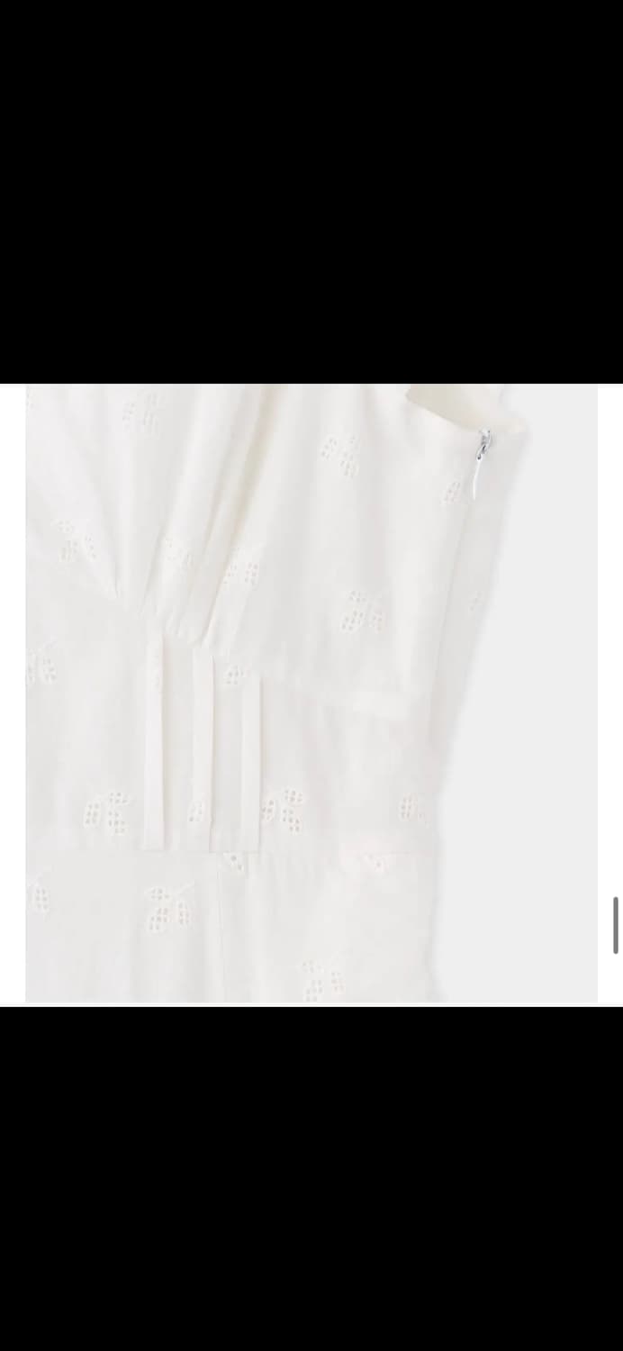 르니나 퍼프 슬리브 드레스 화이트 s 새상품 롱원피스 상품이미지7