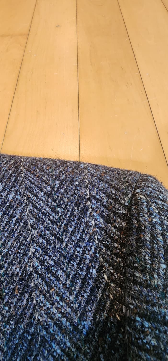 (빅사이즈)네이비 헤링본 트위드 모직자켓 3XL 상품이미지10