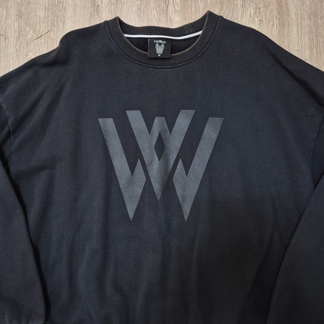 라이프워크 빅나염로고 코튼 오버핏 맨투맨 M(95) 상품이미지2