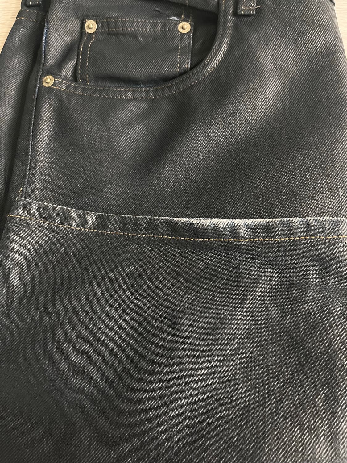 90s 캘빈 클라인 진스 블랙 코팅진 상품이미지10