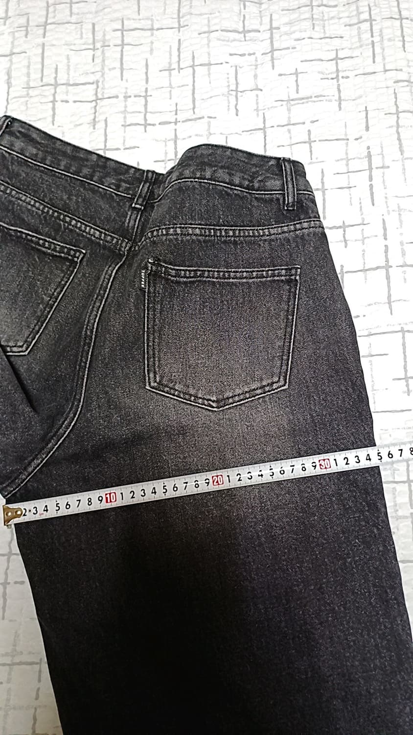 토피 와이드 워시드블랙진 31인치 기장108 상품이미지7