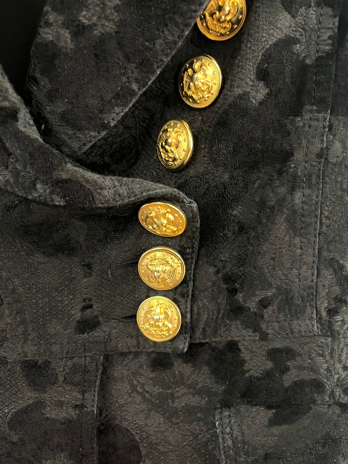 발망 2010FW 데카르넹 런웨이 브로케이드 밀리터리 코트 상품이미지7