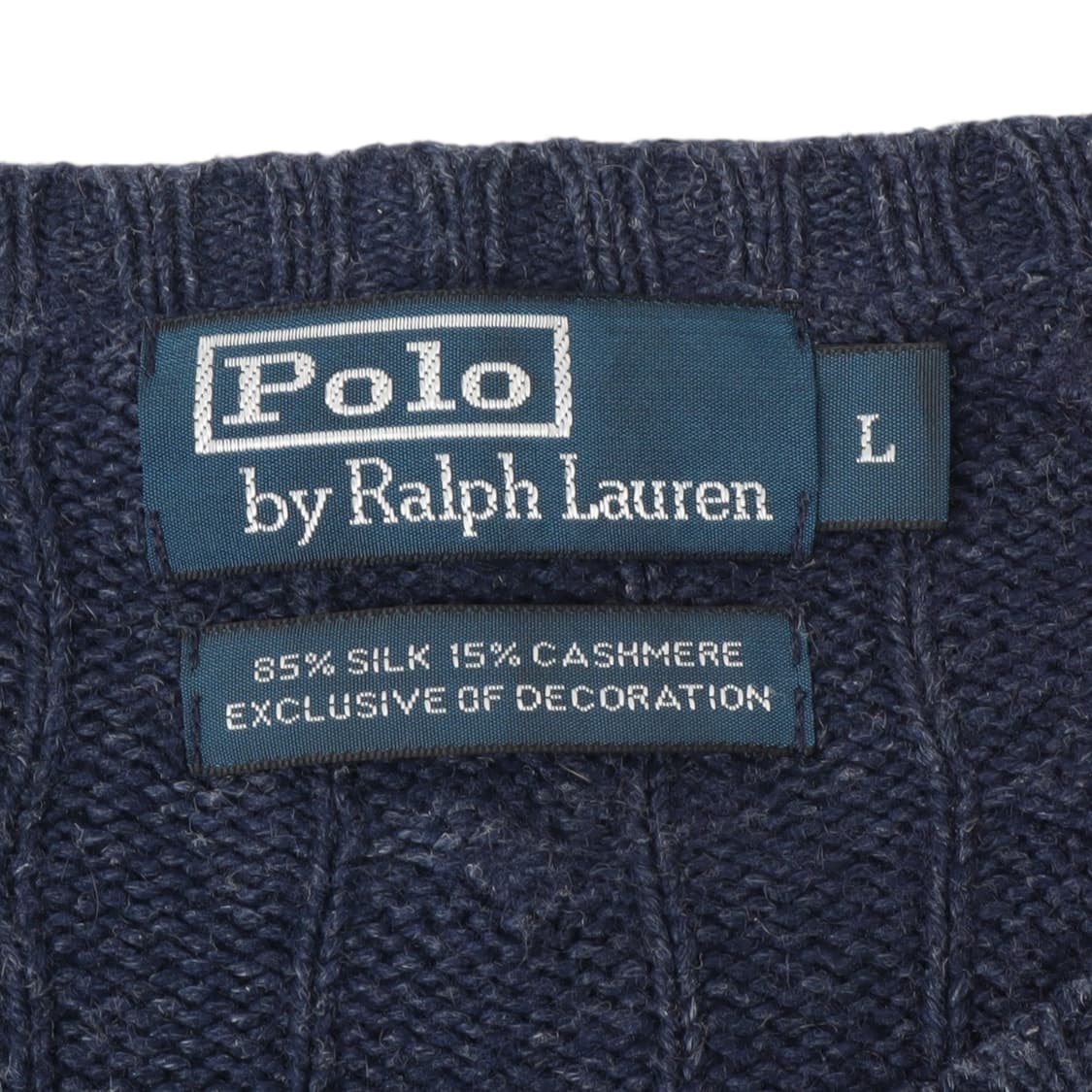 폴로 랄프로렌 네이비 실크 캐시미어 케이블 니트 상품이미지7