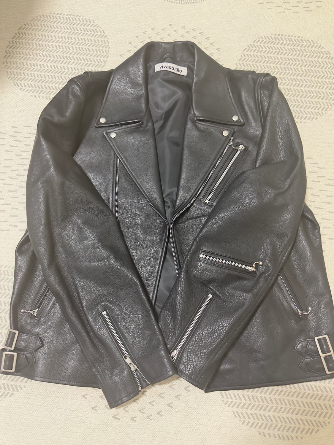 빈티지 카우 하이드 라이더 자켓  상품이미지2