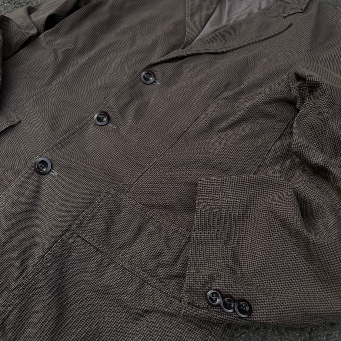 00s CP 씨피컴퍼니 아카이브 올드스쿨 브라운 체크 블레이저 자켓 L 상품이미지5