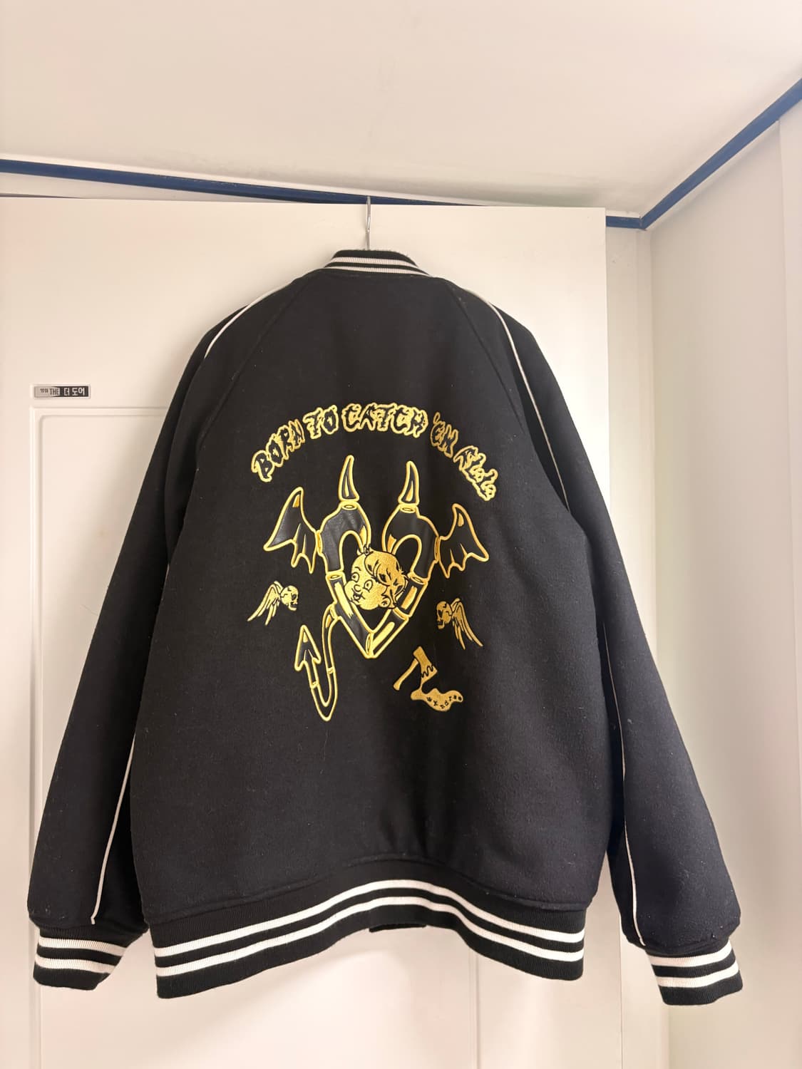 위캔더스 바시티 자켓 블랙 L 상품이미지2