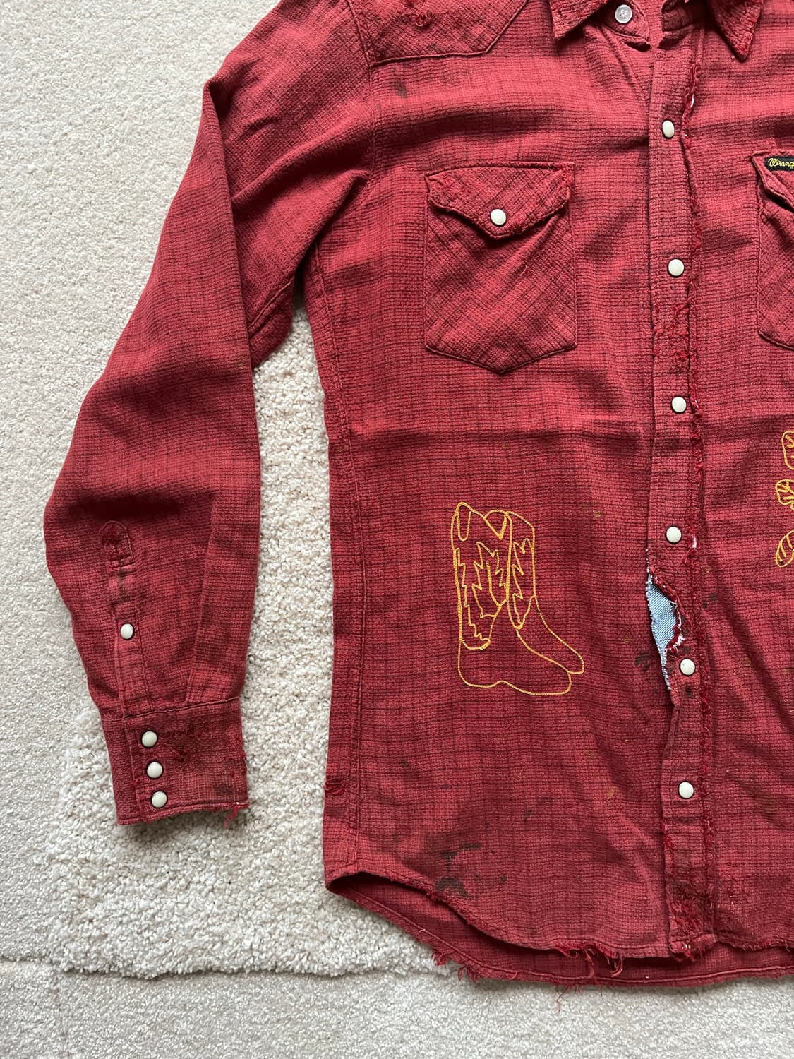 랭글러 x 프리덤 씽즈 엠브로이더드 웨스턴 셔츠 (95-103) 상품이미지6