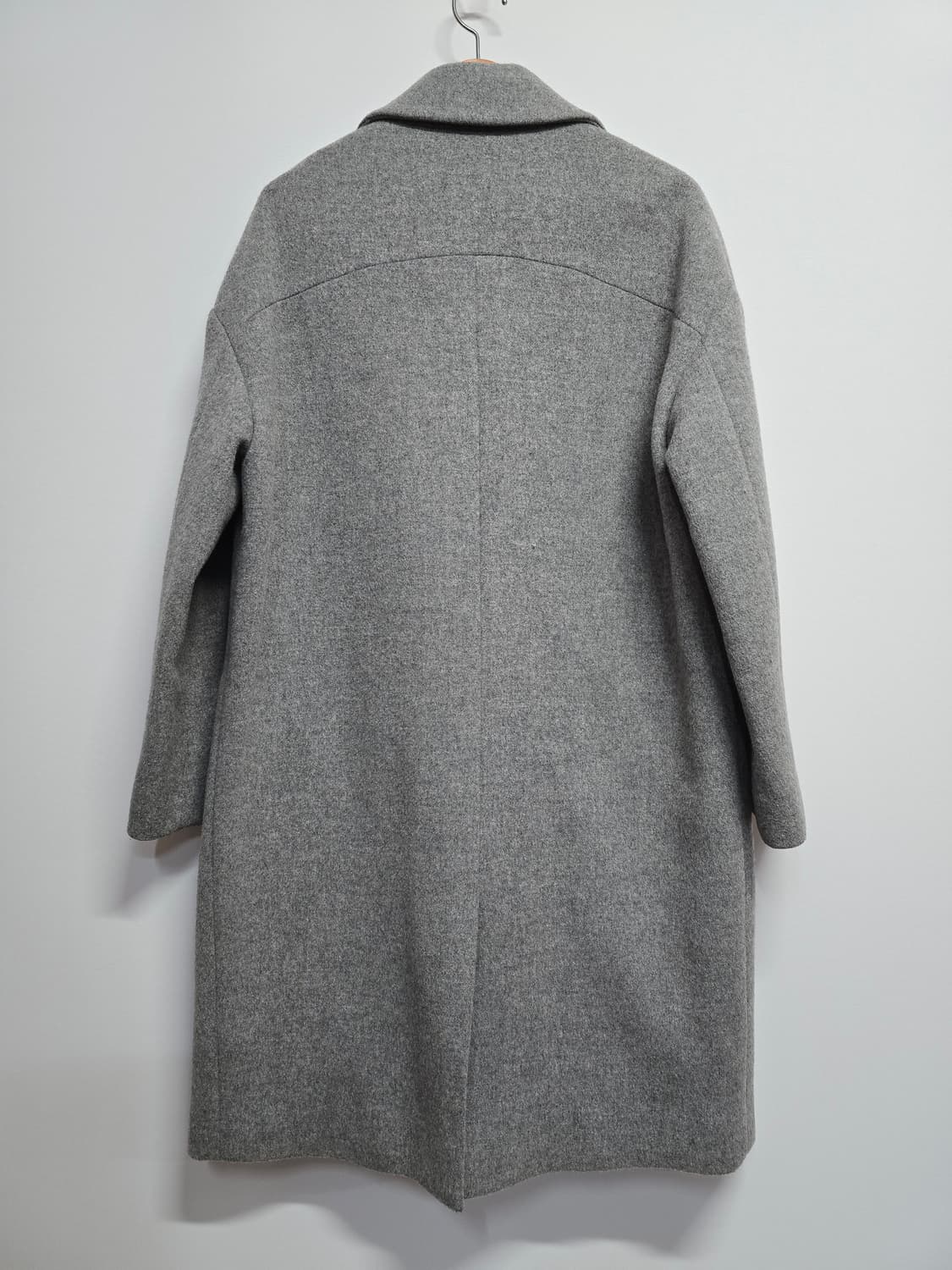 톰보이 회색 더블 코트 모앙고라혼방 상품이미지5