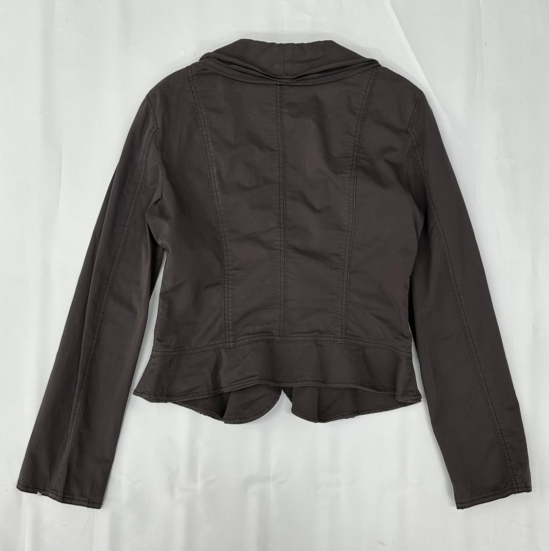 MARCCAIN 프릴 블레이저 자켓 브라운 차콜  일본 빈티지 정장 상품이미지3