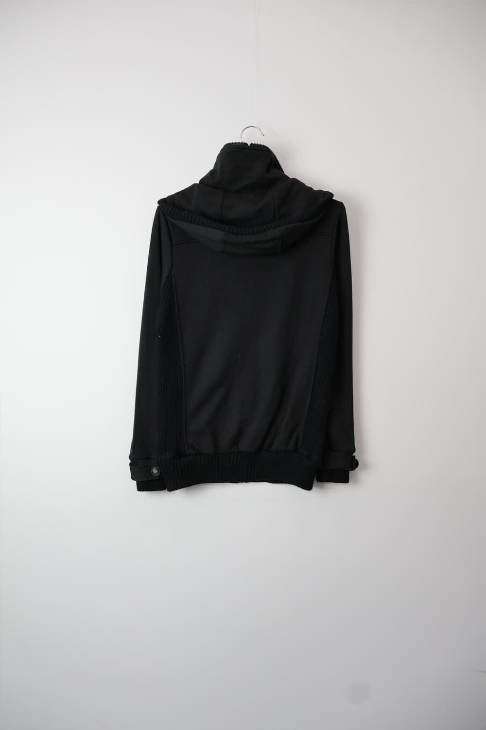 Jpn Black High-Neck Zip-Up Hoodie 상품이미지5