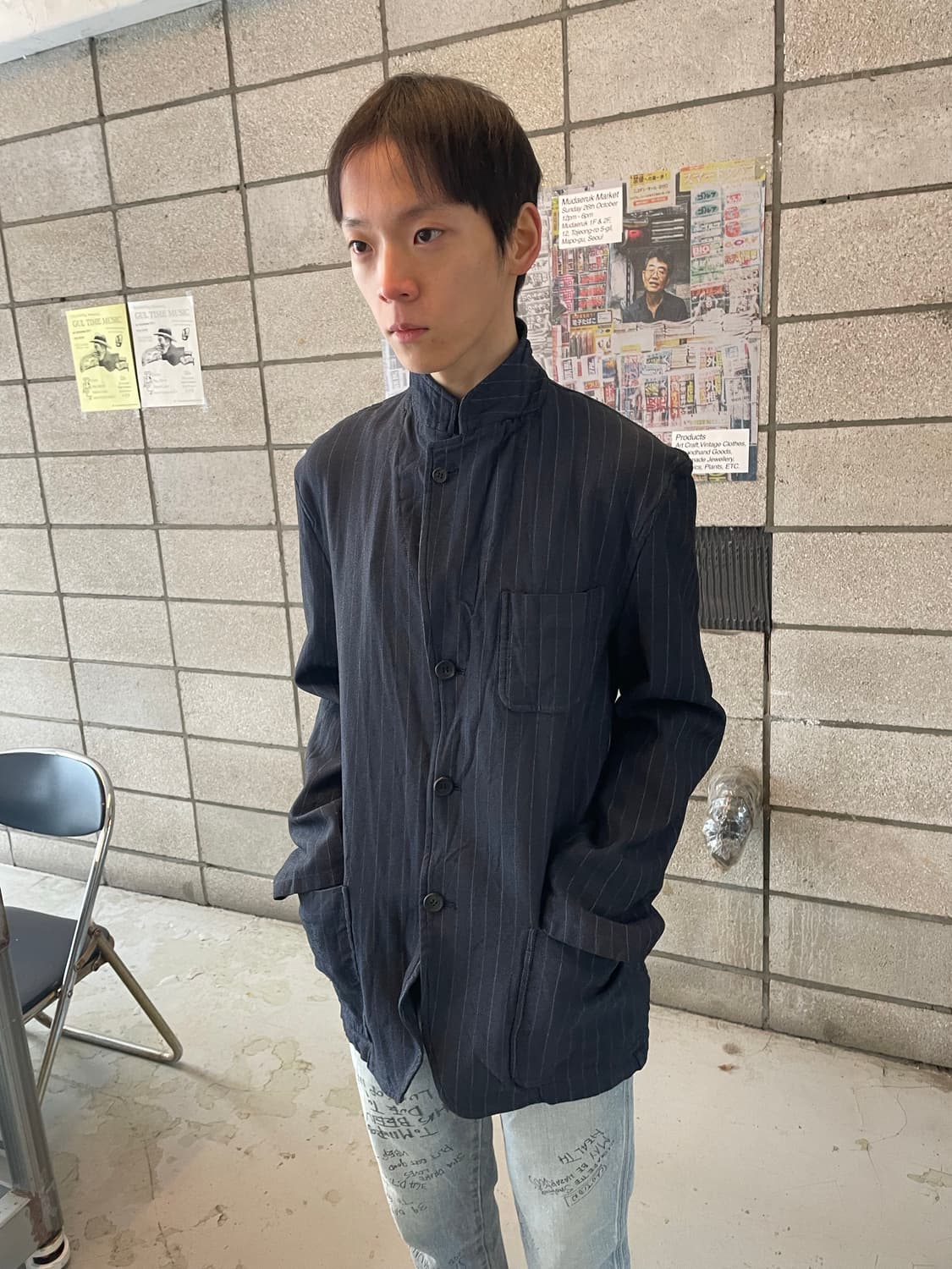 꼼데가르송 옴므 축융 스트라이프 자켓 상품이미지2