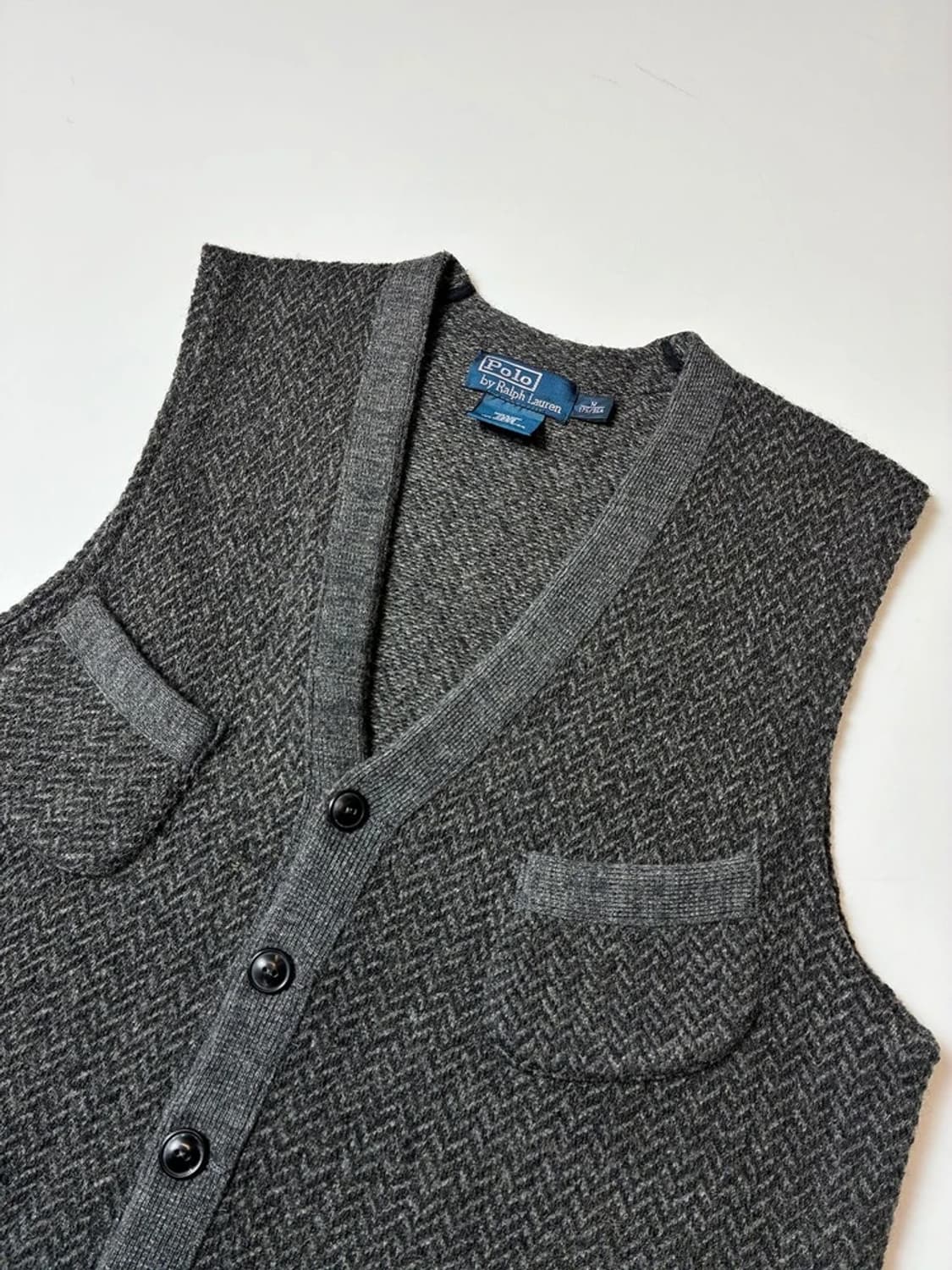폴로 랄프로렌 솔리드 헤링본 울 니트 베스트 PN8112 상품이미지2