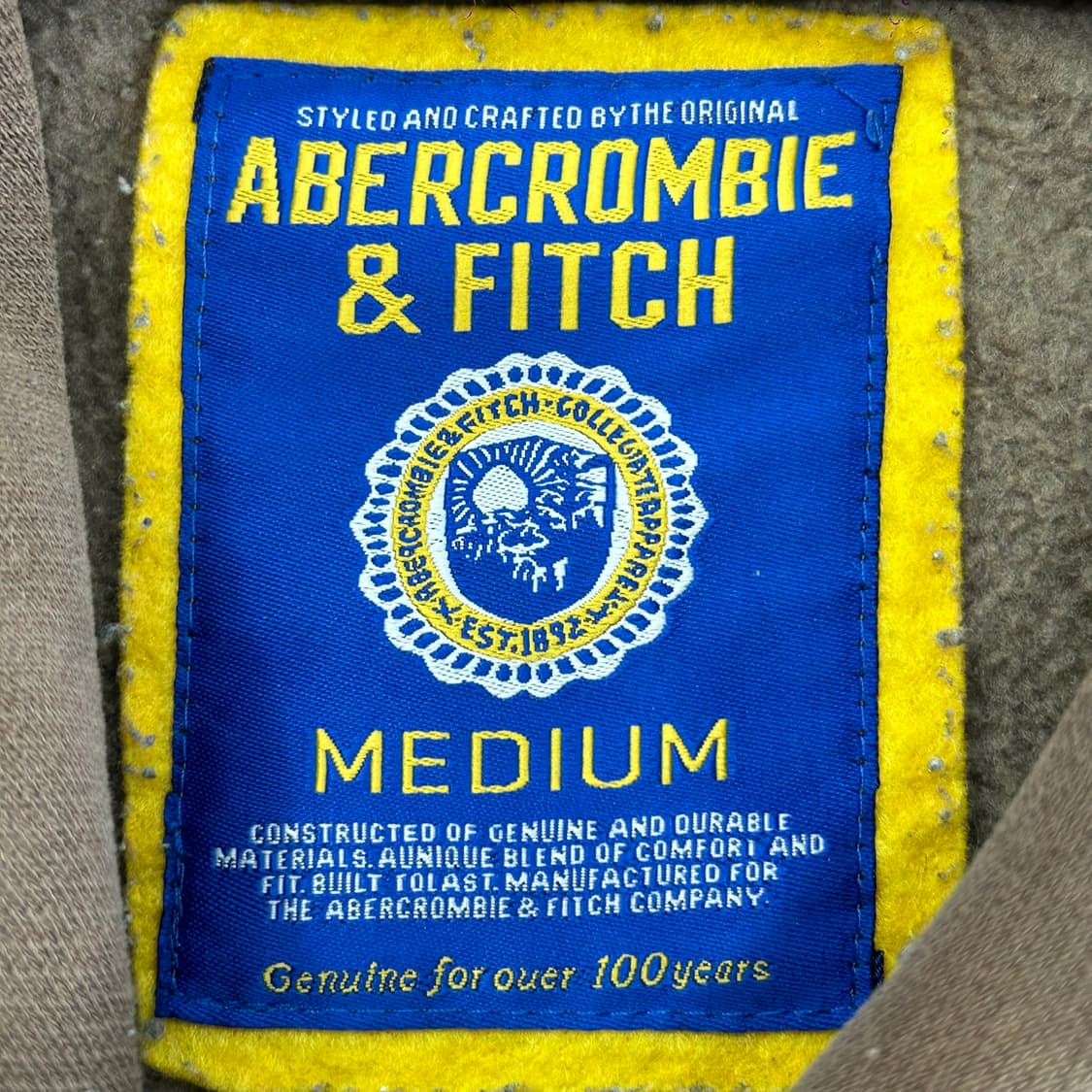 Abercrombie 아베크롬비 스펠아웃로고 브라운 후드티 상품이미지5