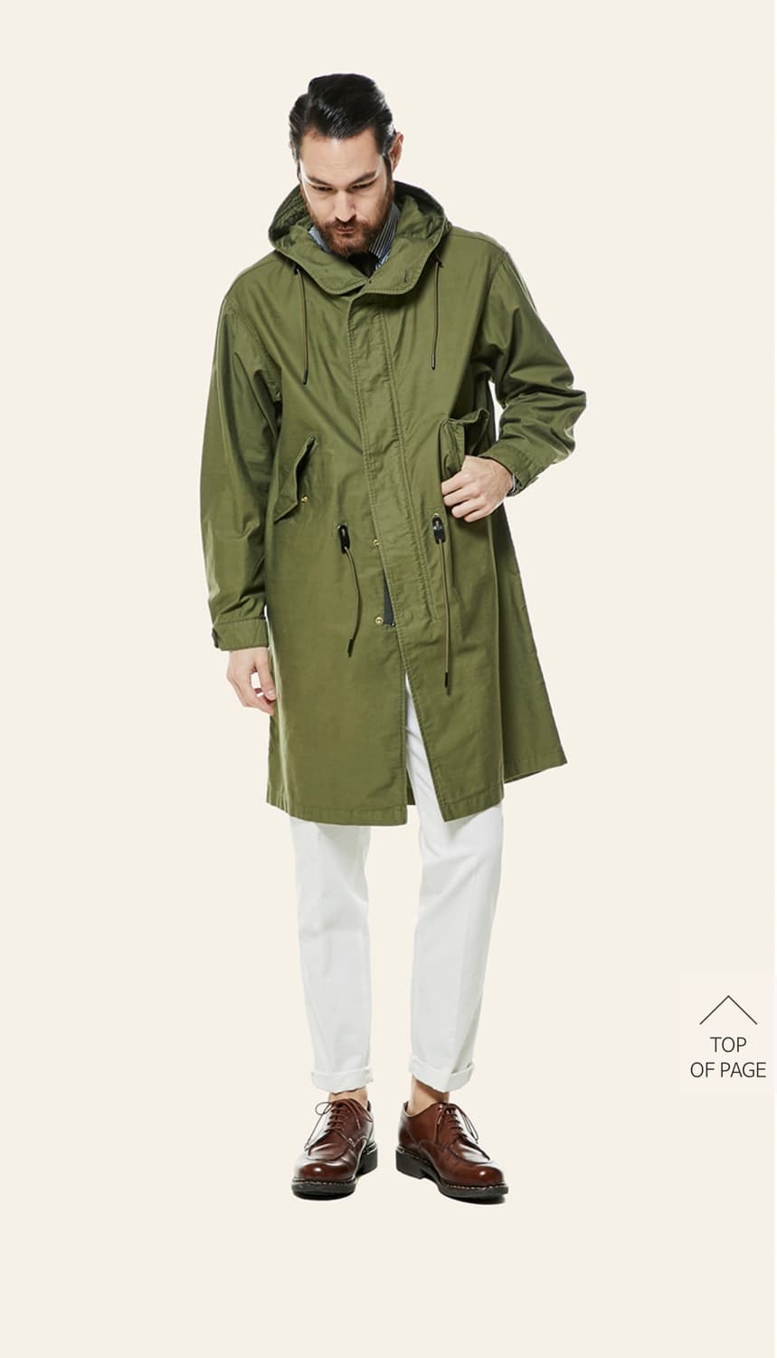 바스통 N134 올리브 피쉬테일 파카 L 상품이미지5