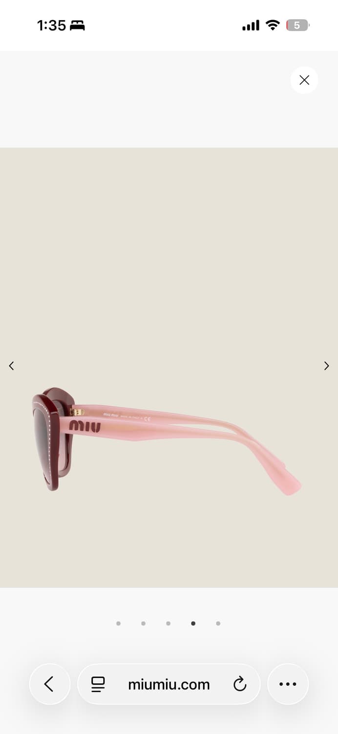 Miu Miu 라인스톤 로고 선글라스 아시아핏 상품이미지9