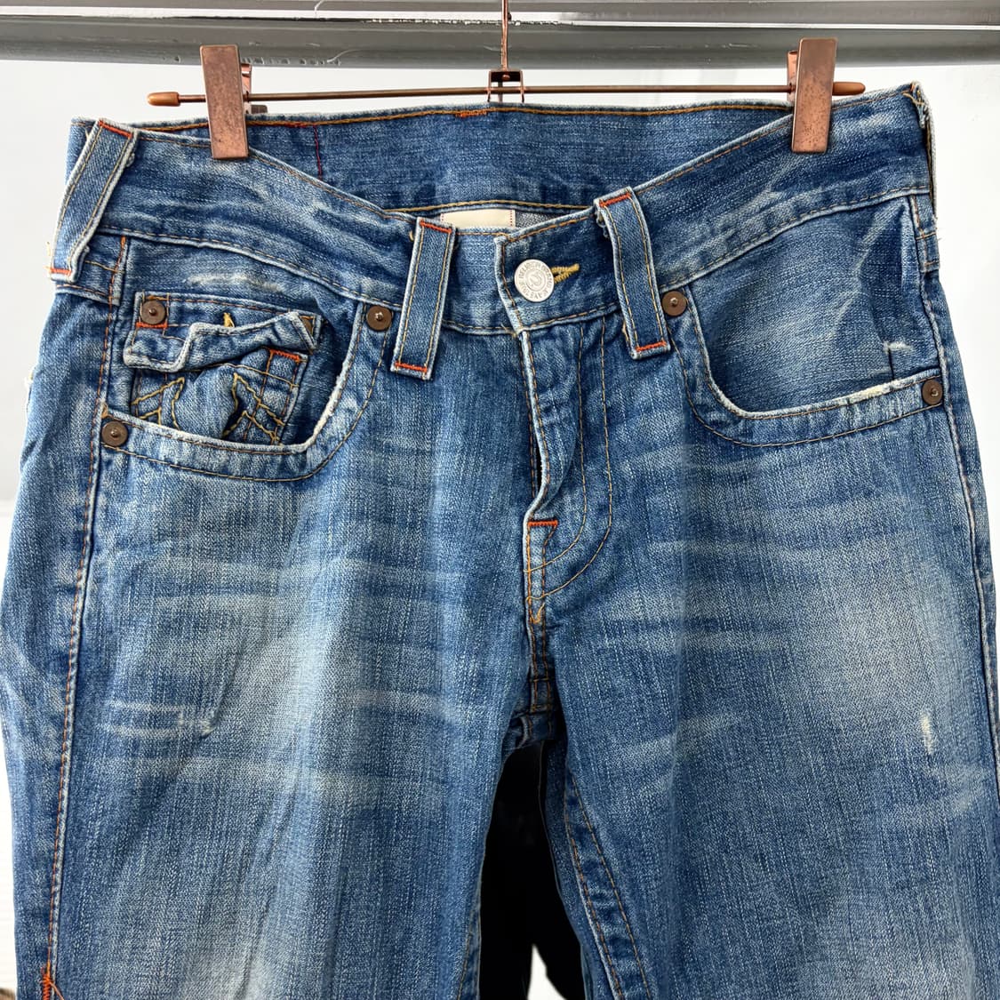 트루릴리전 데미지 부츠컷 데님 팬츠 상품이미지7