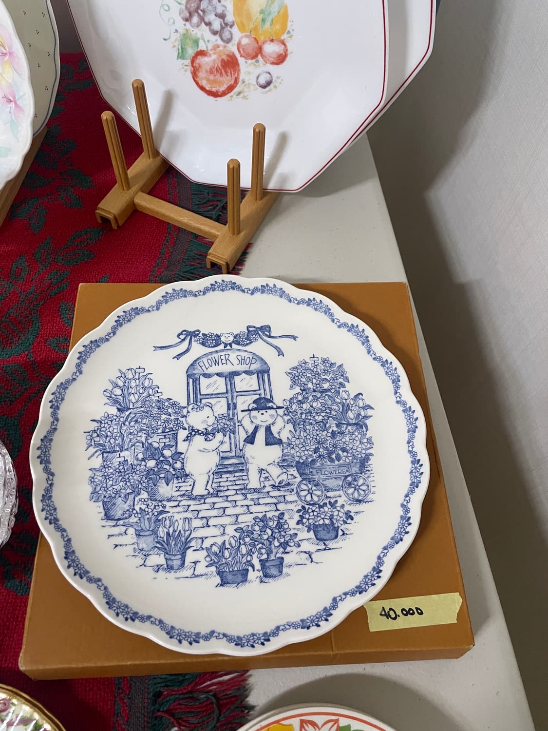 곰돌이 빈티지 접시 상품이미지1