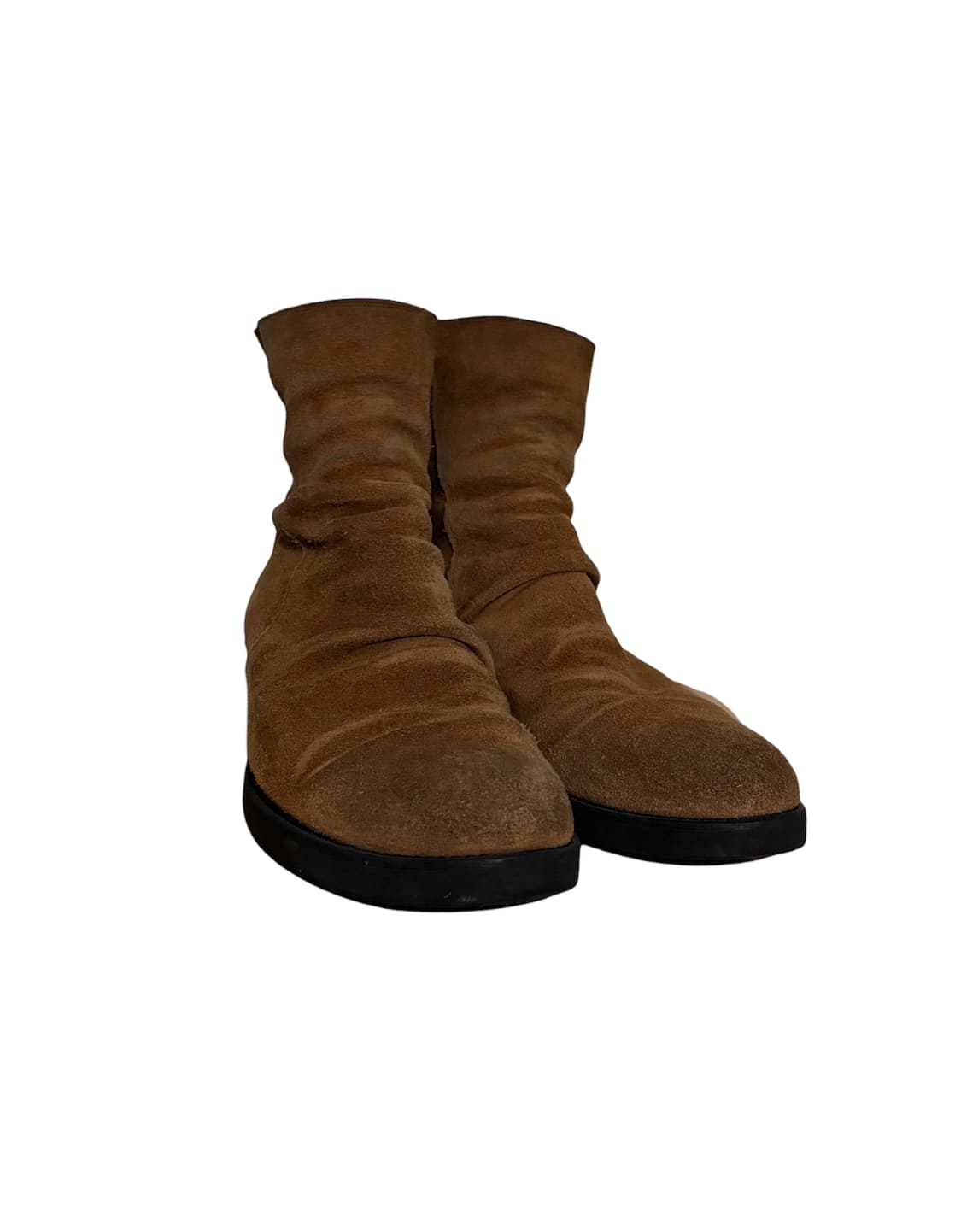 No id 드레이프 스웨이드 백집 부츠 상품이미지1